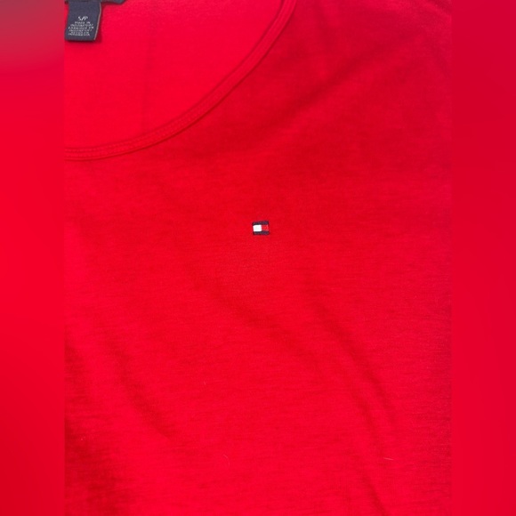 Tommy Hilfiger Women's Red Top. Size Small. - Picture 3 of 6